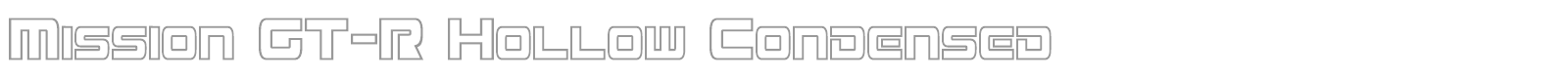 Mission GT-R font preview